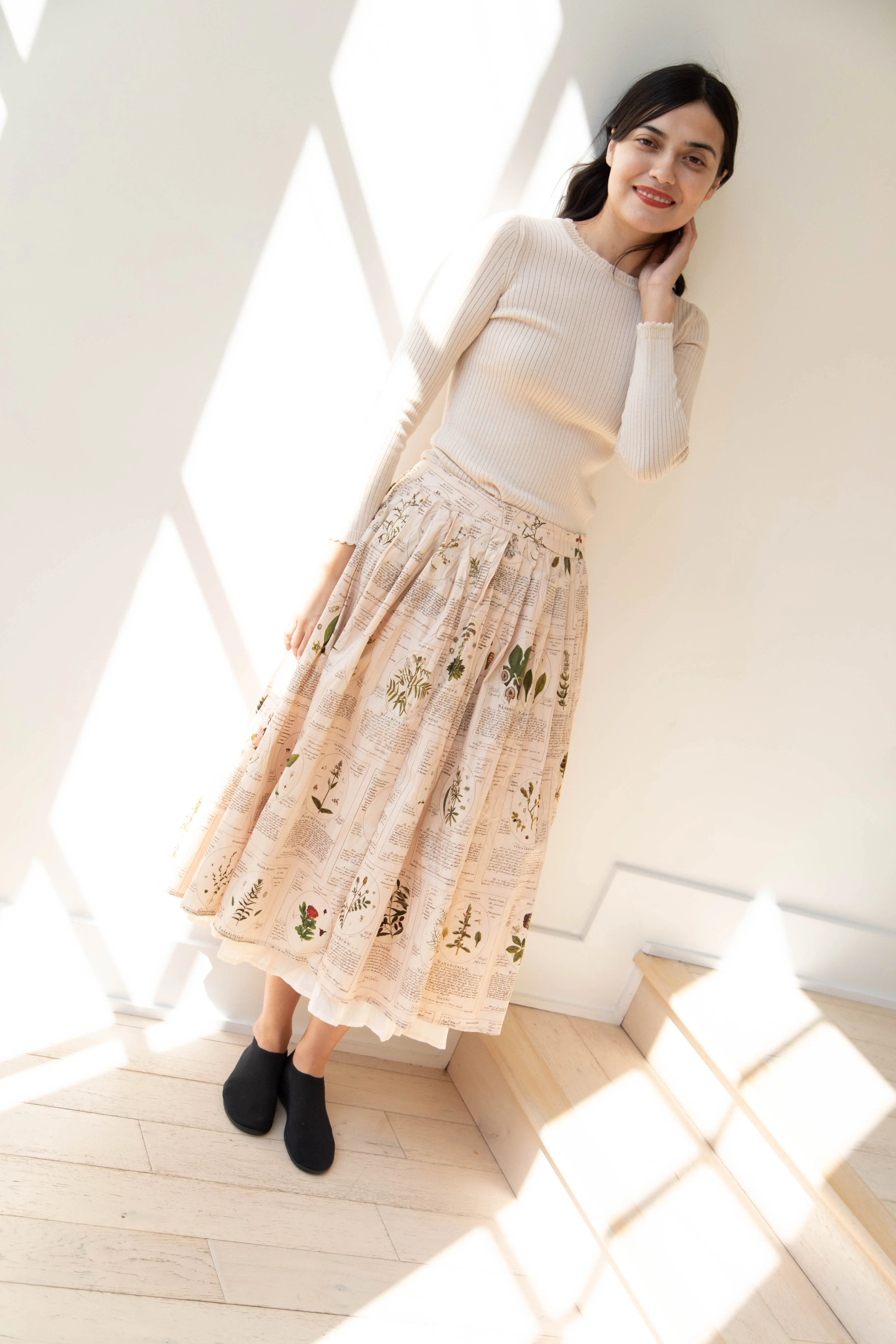 Aleksandr Manamïs | Plissé Skirt in Herbarium