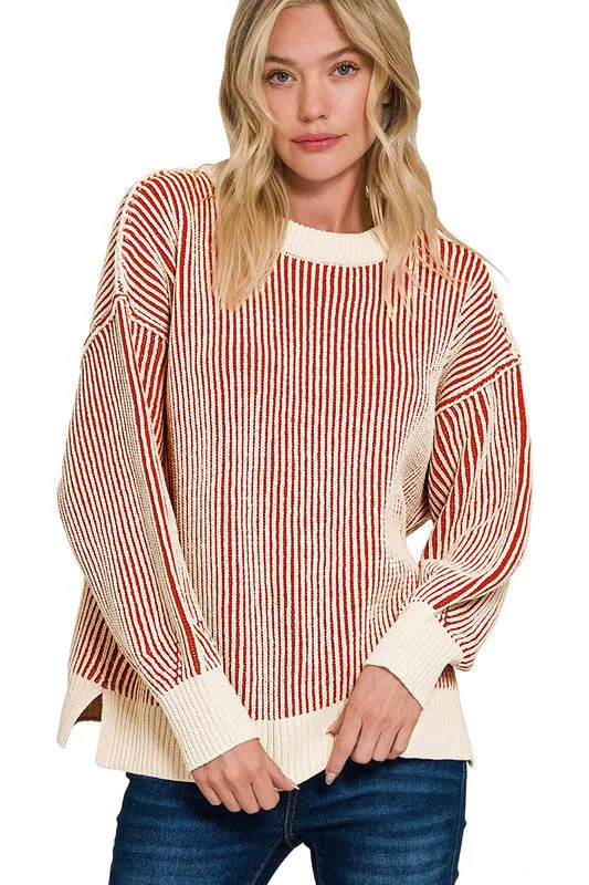 All The Jingle Ladies Two Tone Sweater