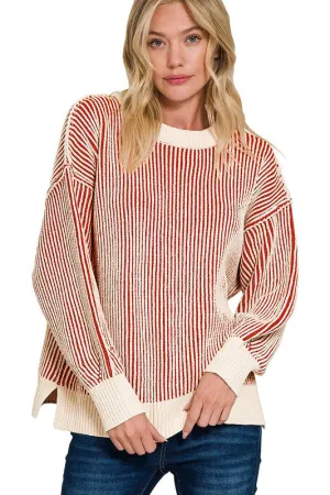 All The Jingle Ladies Two Tone Sweater