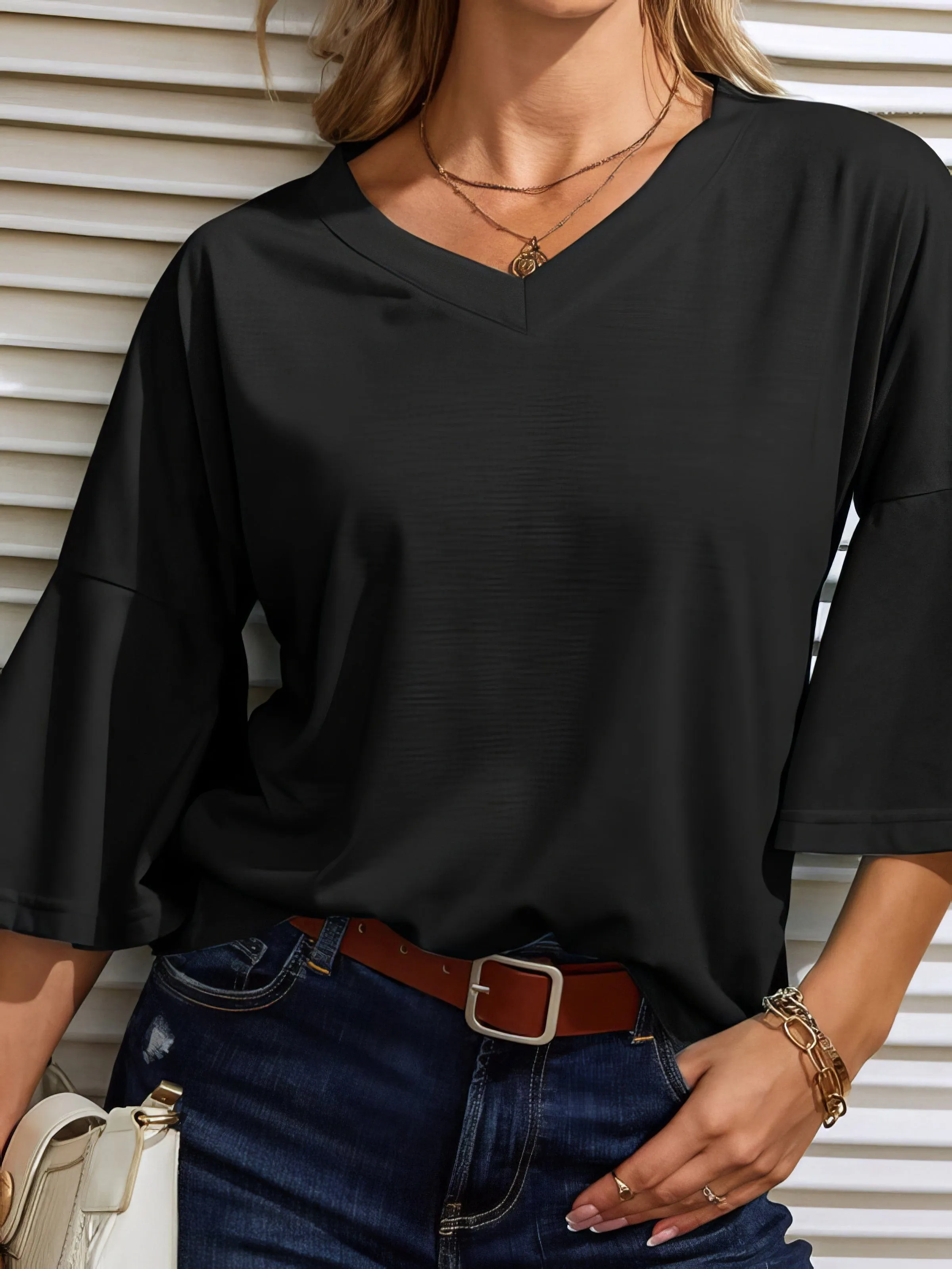 Amazing V Neck Blouse