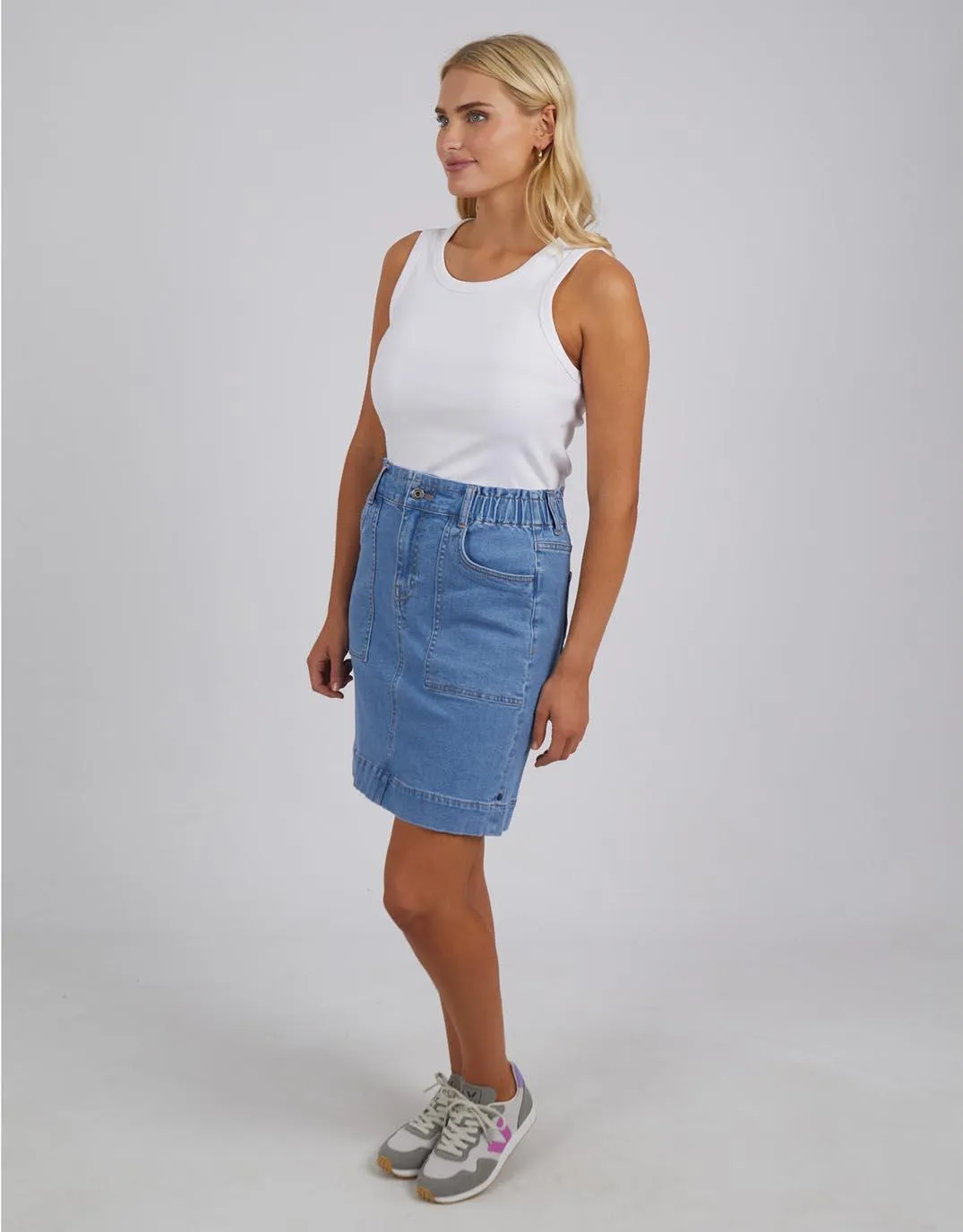 Atlas Denim Skirt - Blue