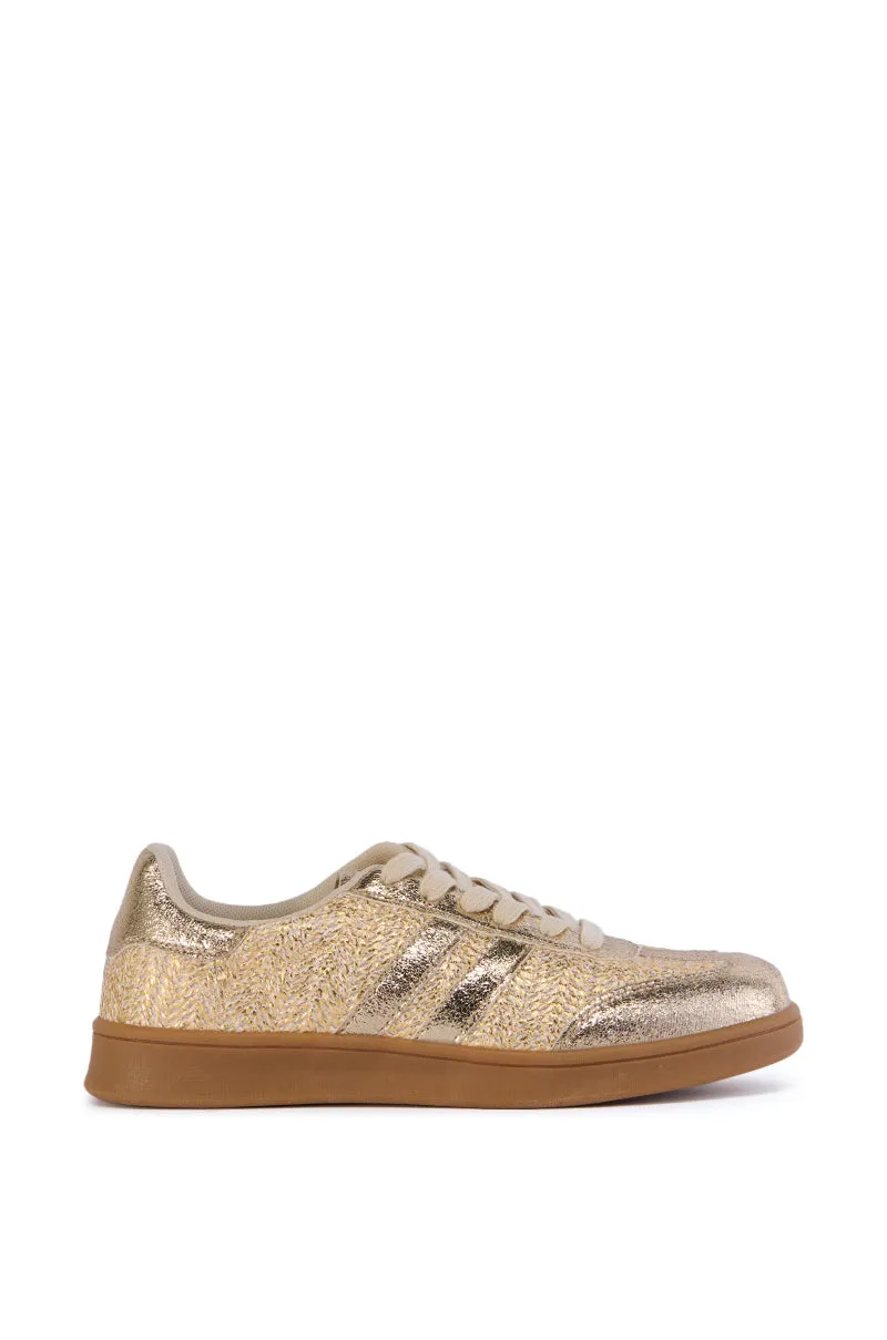 AZALEA WANG ELDER GOLD SNEAKER