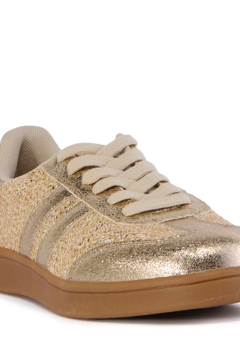 AZALEA WANG ELDER GOLD SNEAKER