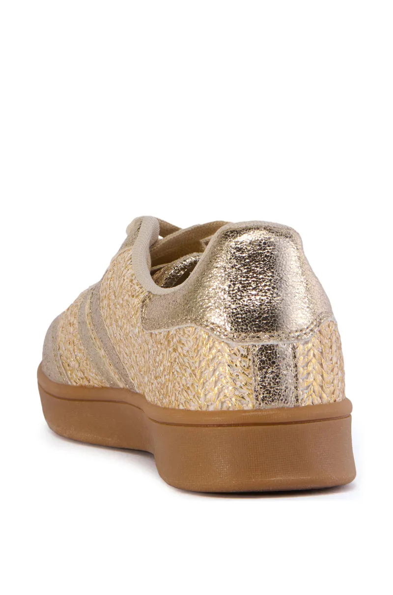 AZALEA WANG ELDER GOLD SNEAKER