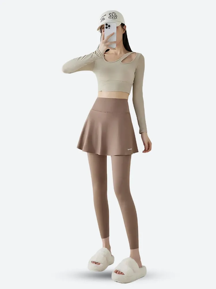 Basic Sport Leggings Mini Skirt