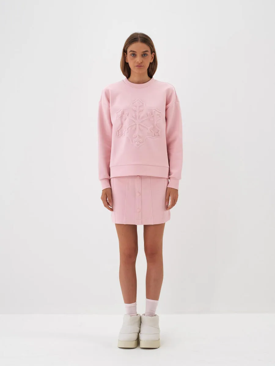 Belinda Pink Snowflake Design Sweatshirt