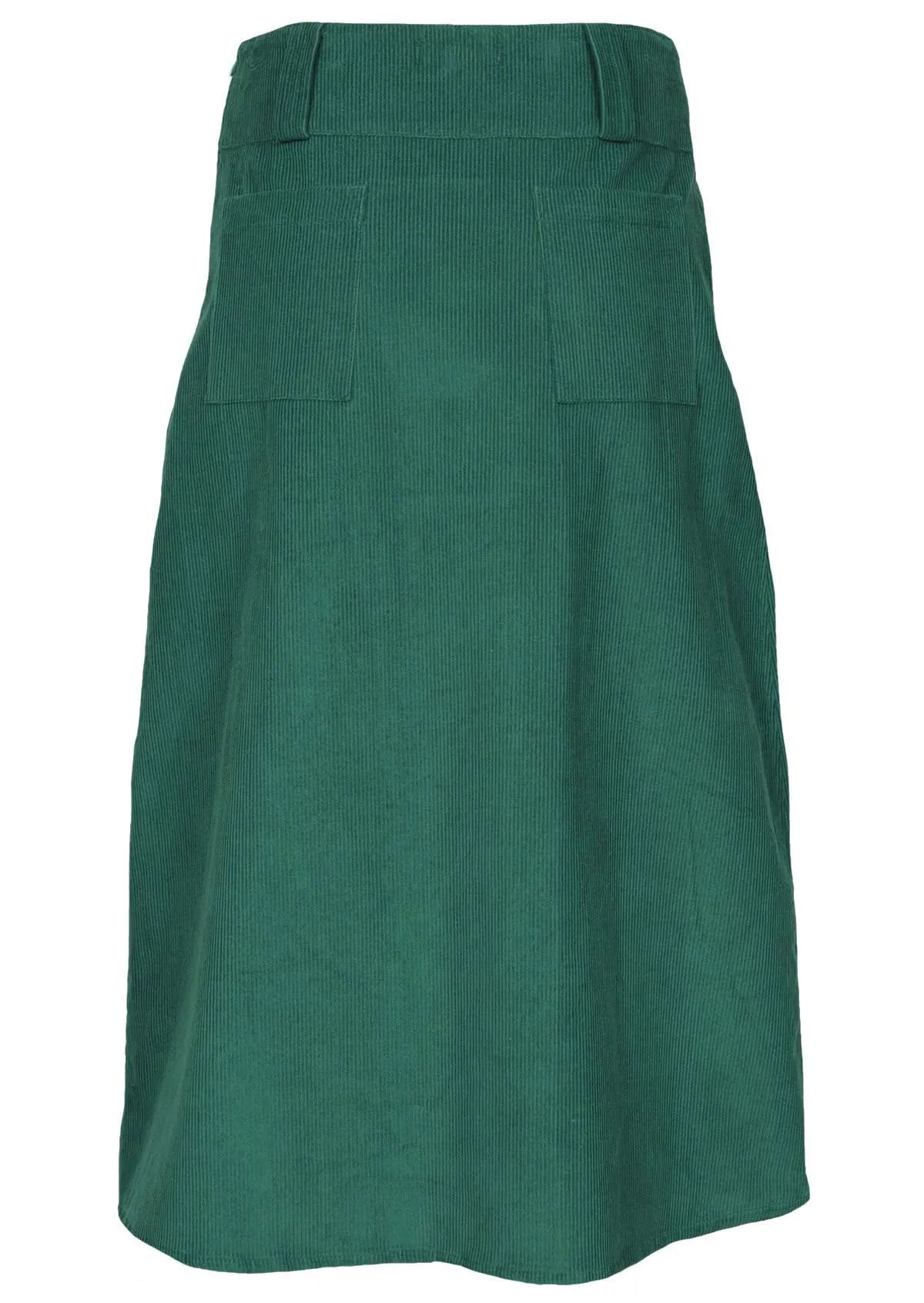 Belt Loop Corduroy Skirt Hunter Green