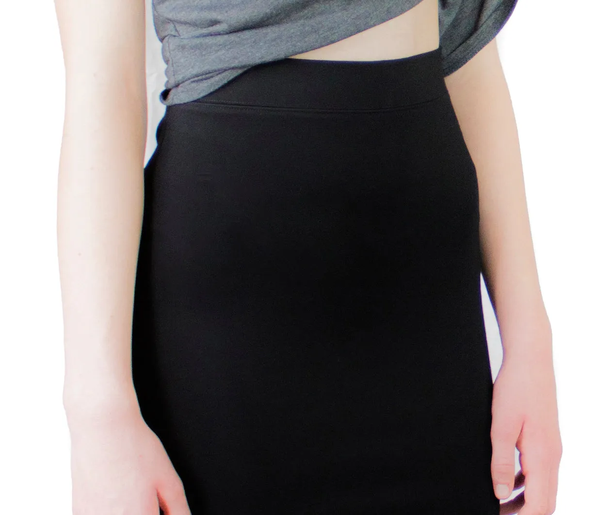 Black Tube Skirt - Premium Jersey