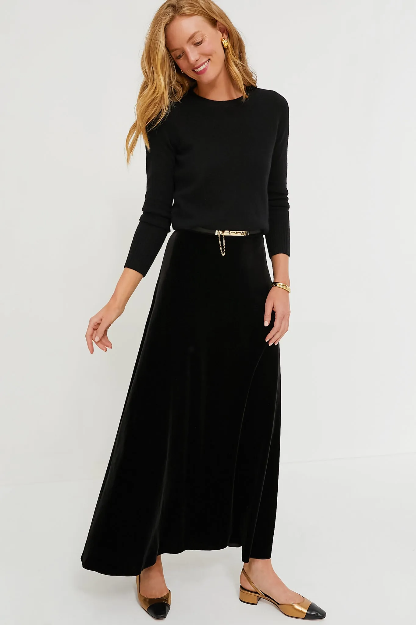 Black Velvet Martha Skirt