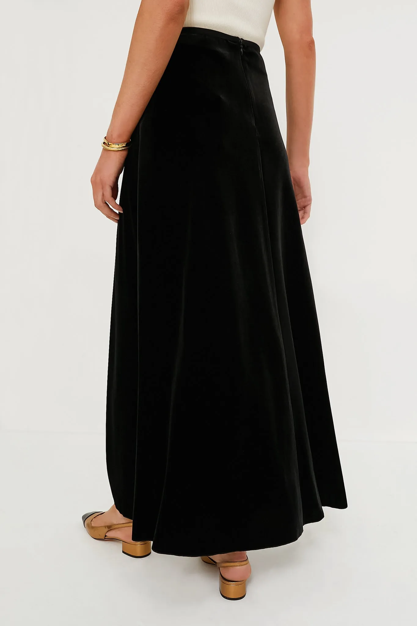 Black Velvet Martha Skirt