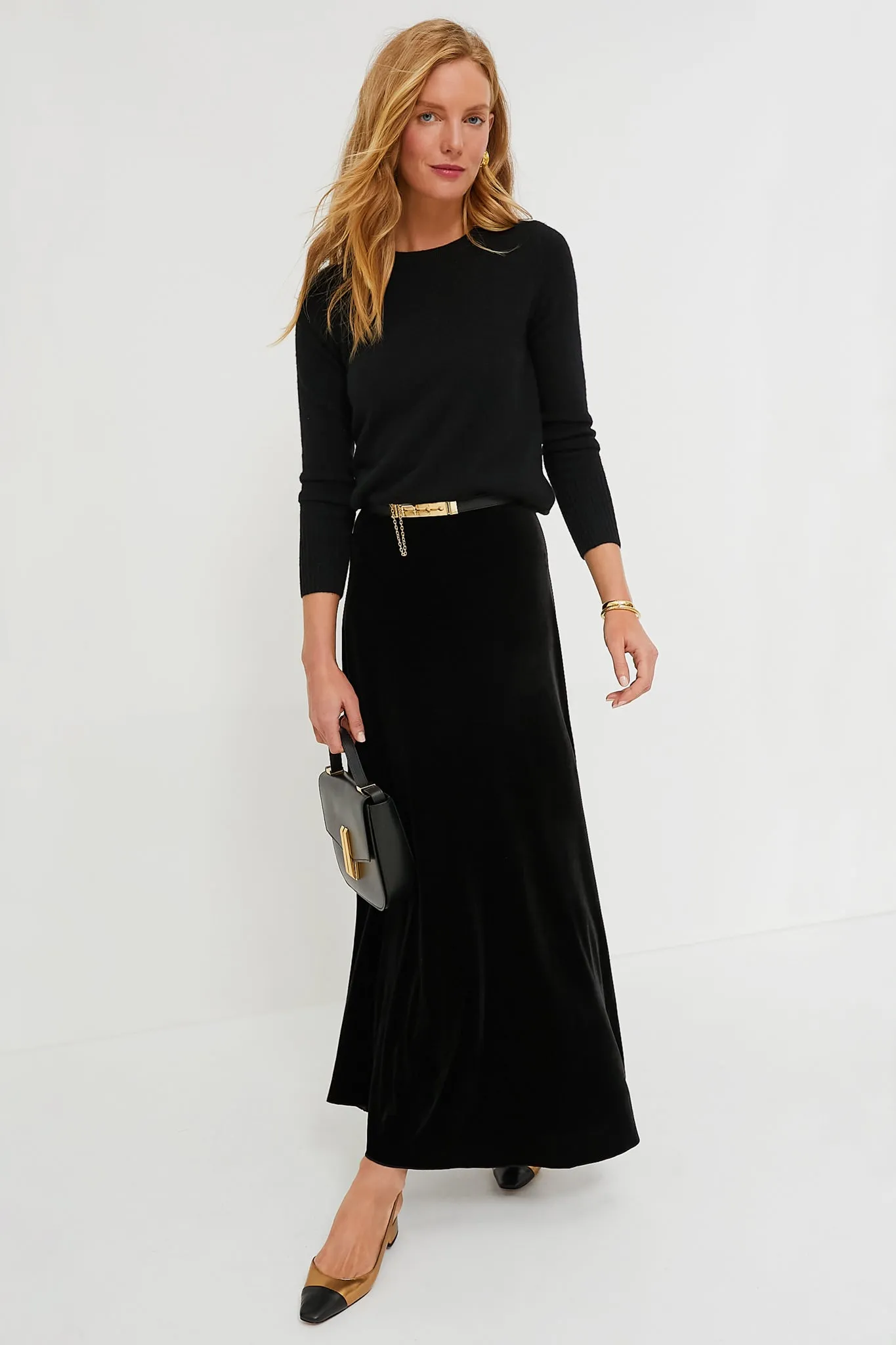 Black Velvet Martha Skirt