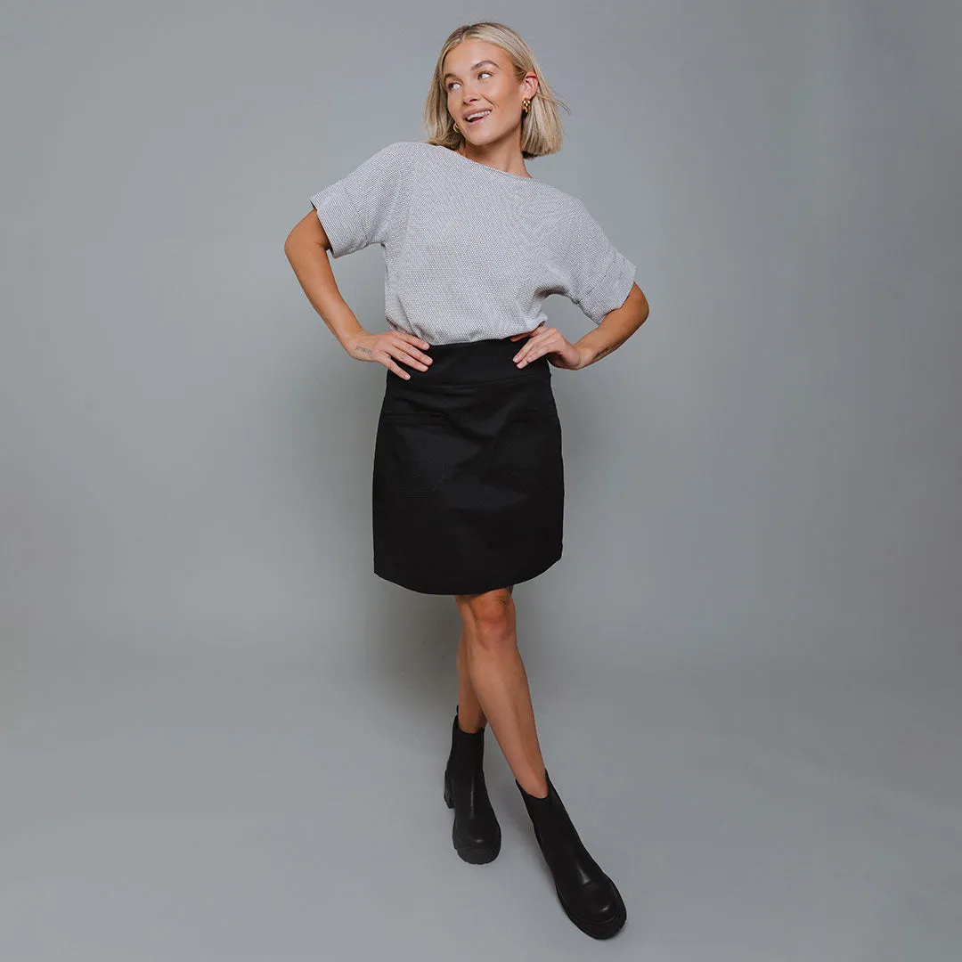 Canvas Skirt, Black Canvas