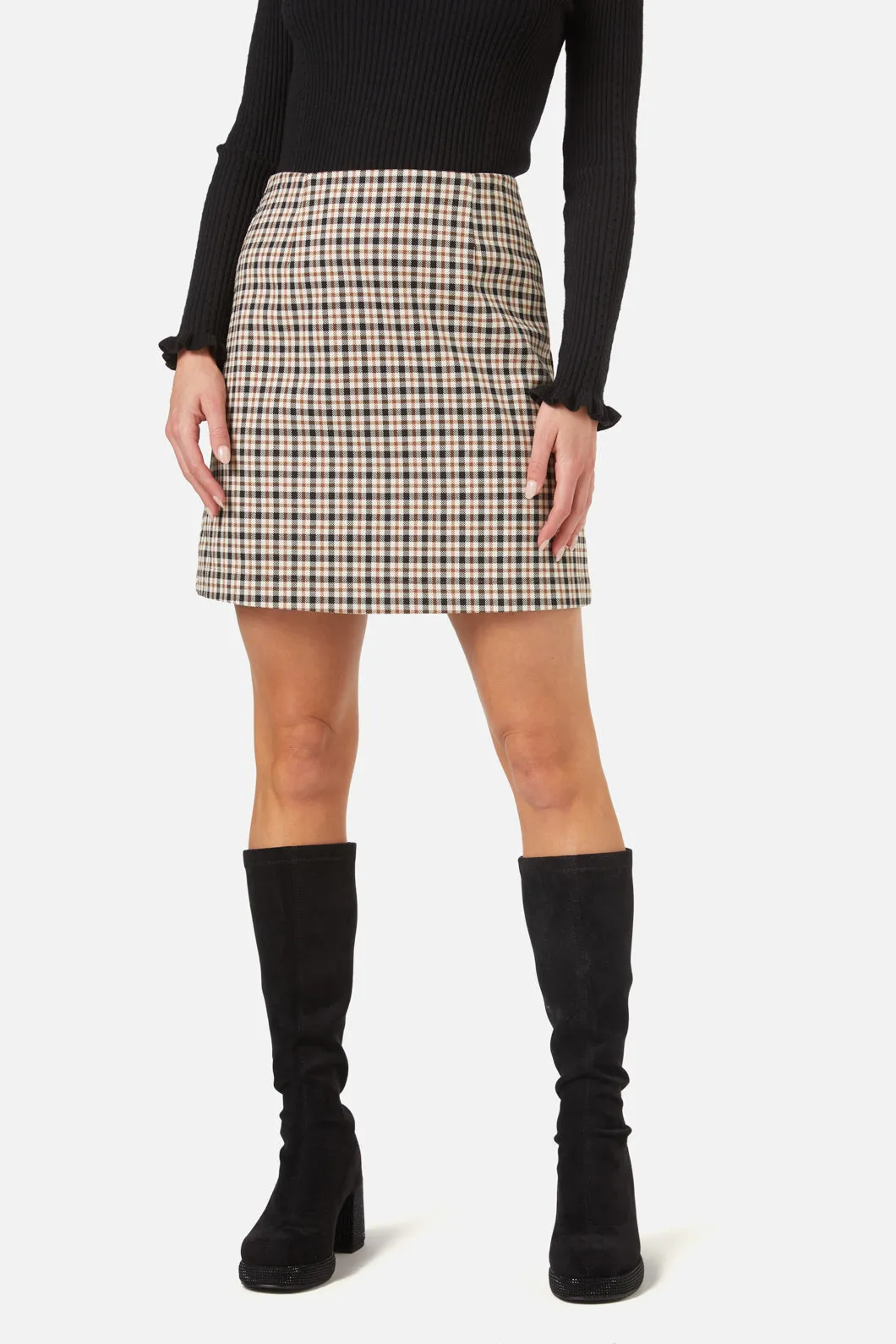 Claudia Check Skirt