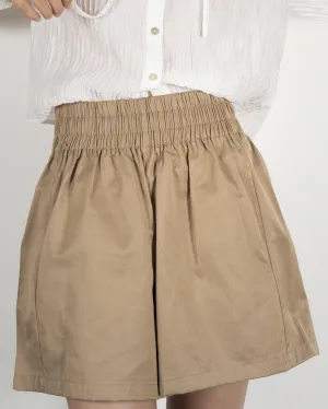 Cozy A-Line Shorts (Khaki)