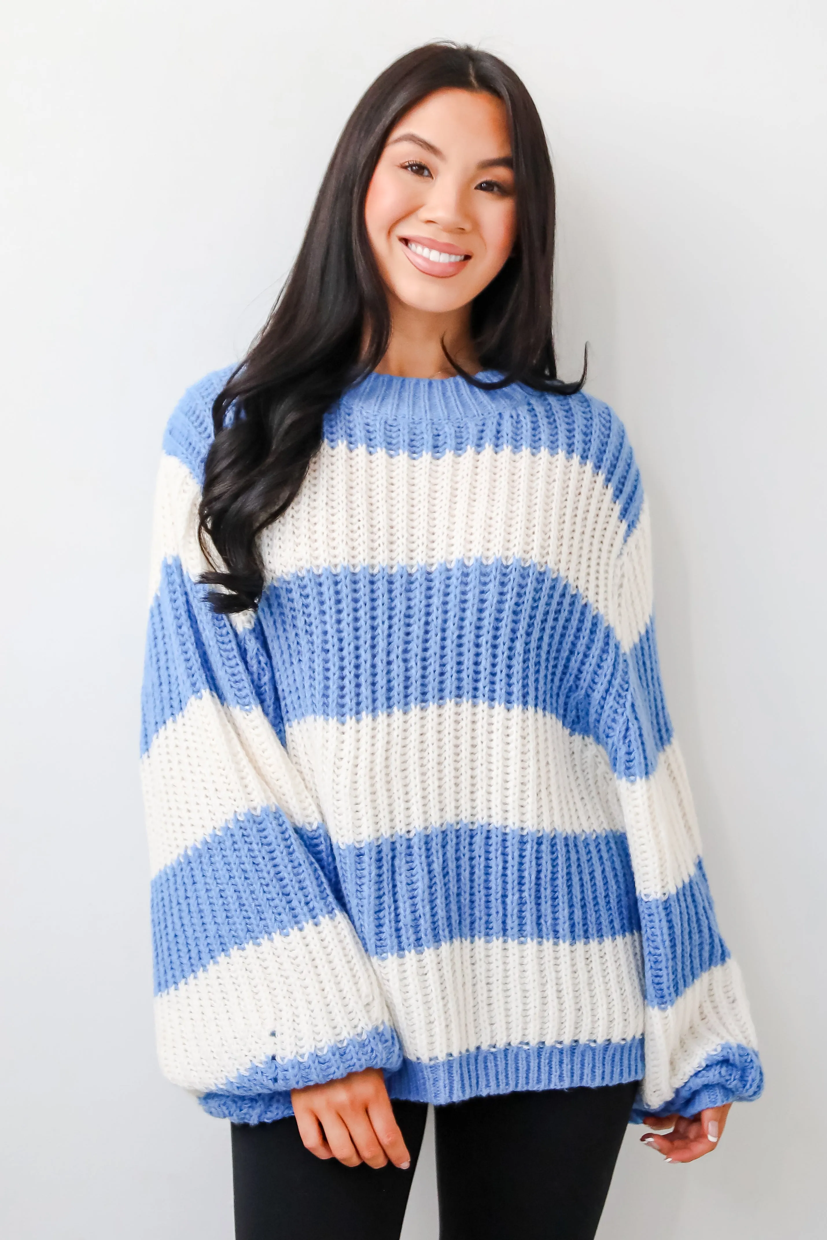 Cozy Aesthetic Striped Oversized Sweater