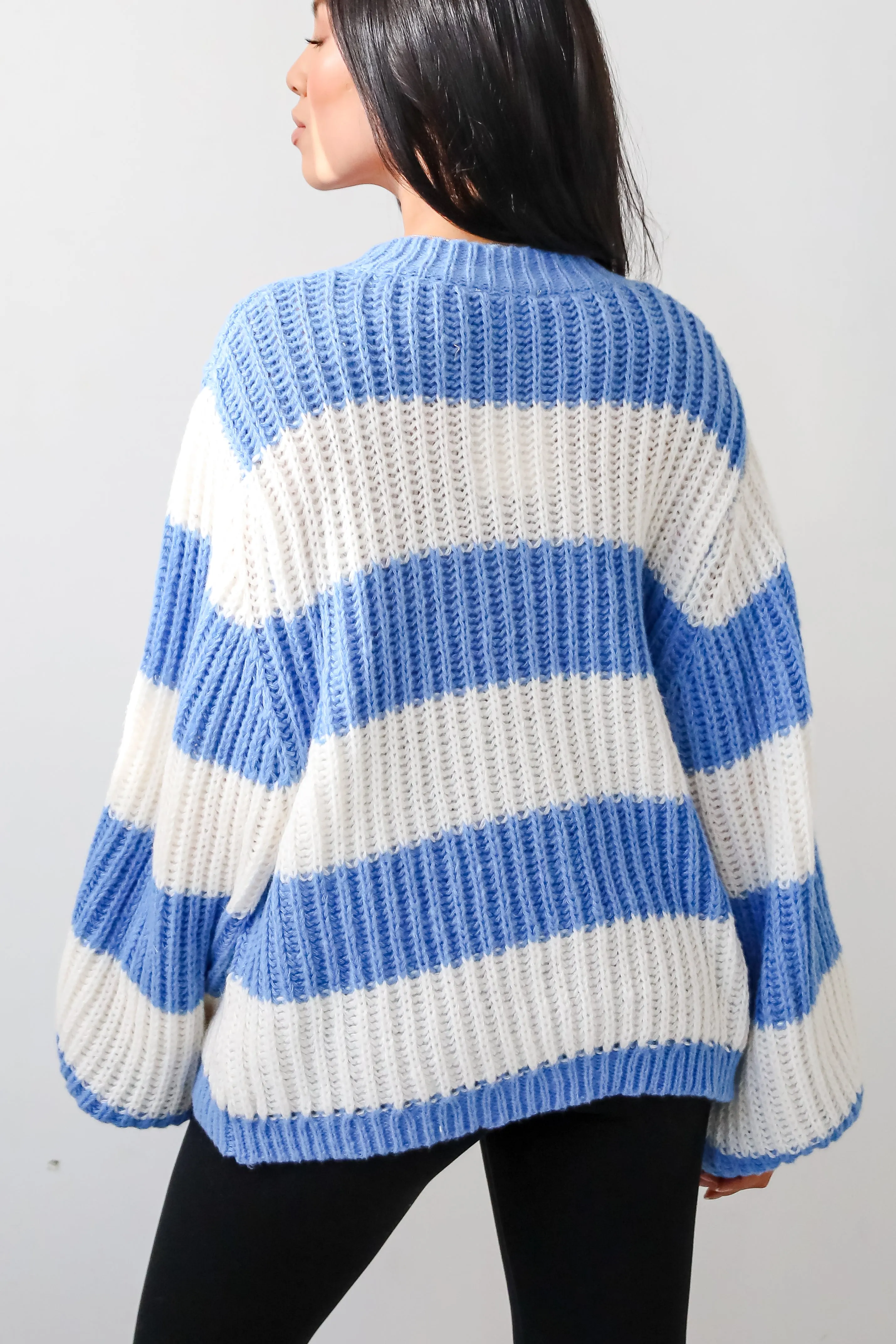 Cozy Aesthetic Striped Oversized Sweater