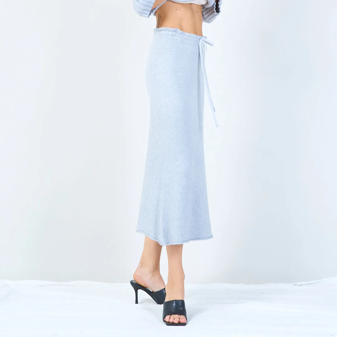 Cozy drawstring knit skirt wholesale