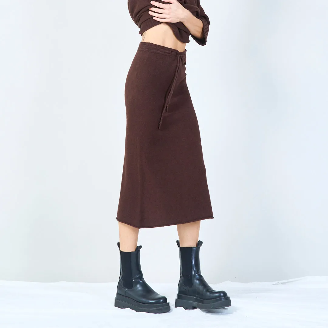 Cozy drawstring knit skirt wholesale