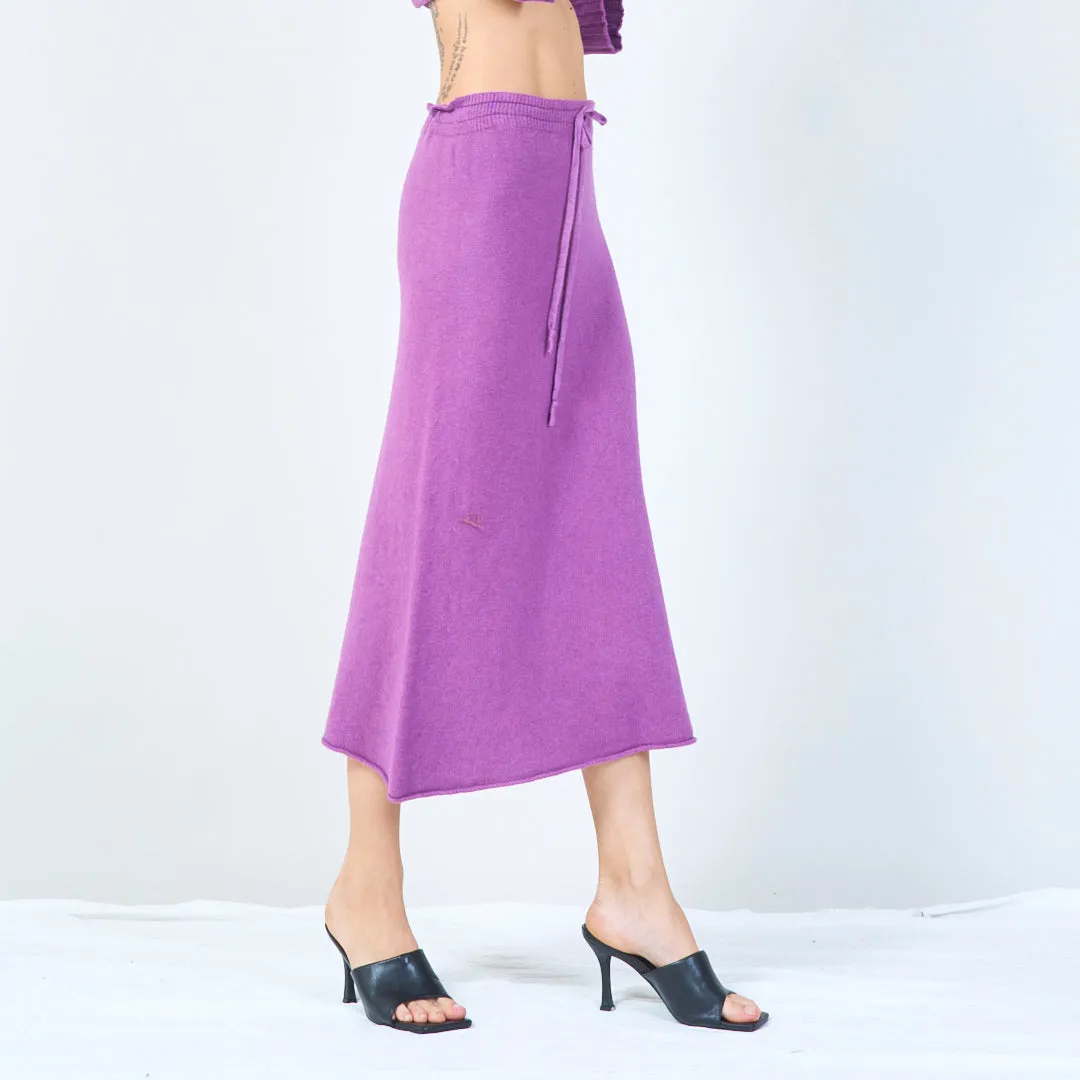 Cozy drawstring knit skirt wholesale