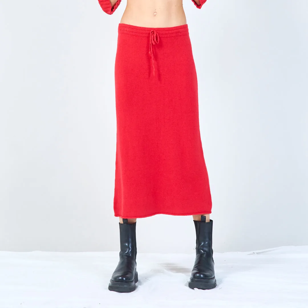 Cozy drawstring knit skirt wholesale