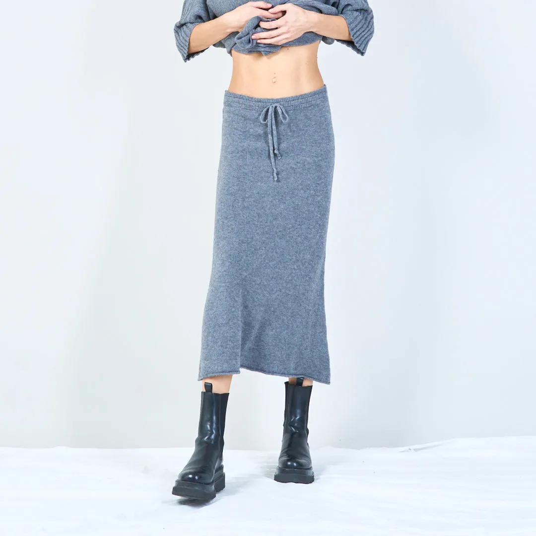 Cozy drawstring knit skirt wholesale