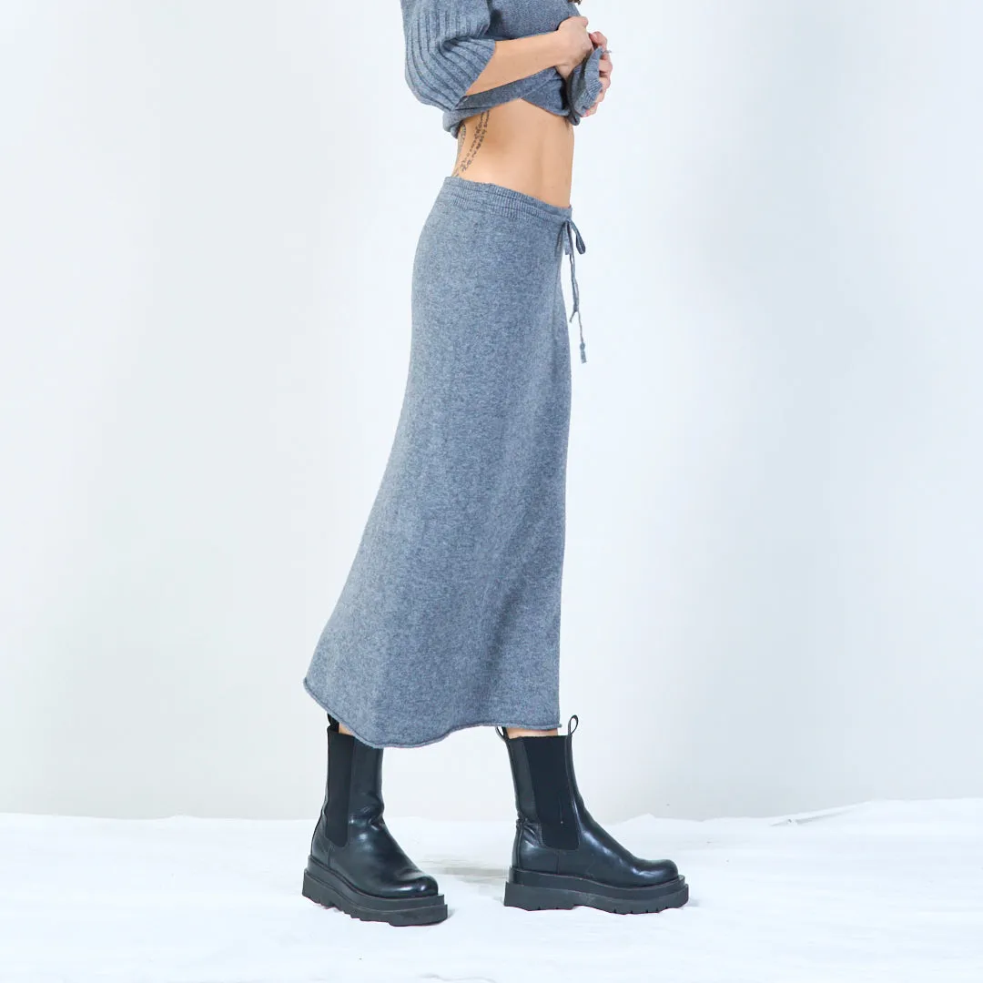 Cozy drawstring knit skirt wholesale