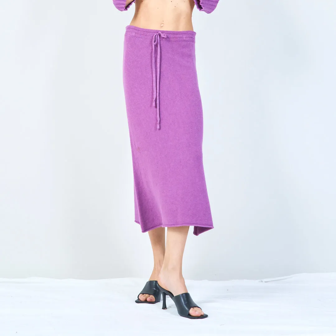 Cozy drawstring knit skirt wholesale