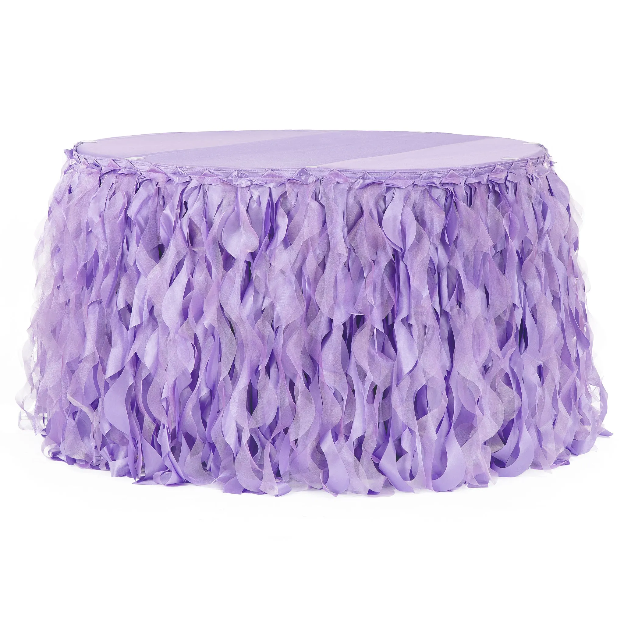 Curly Willow 21ft Table Skirt - Victorian Lilac/Wisteria