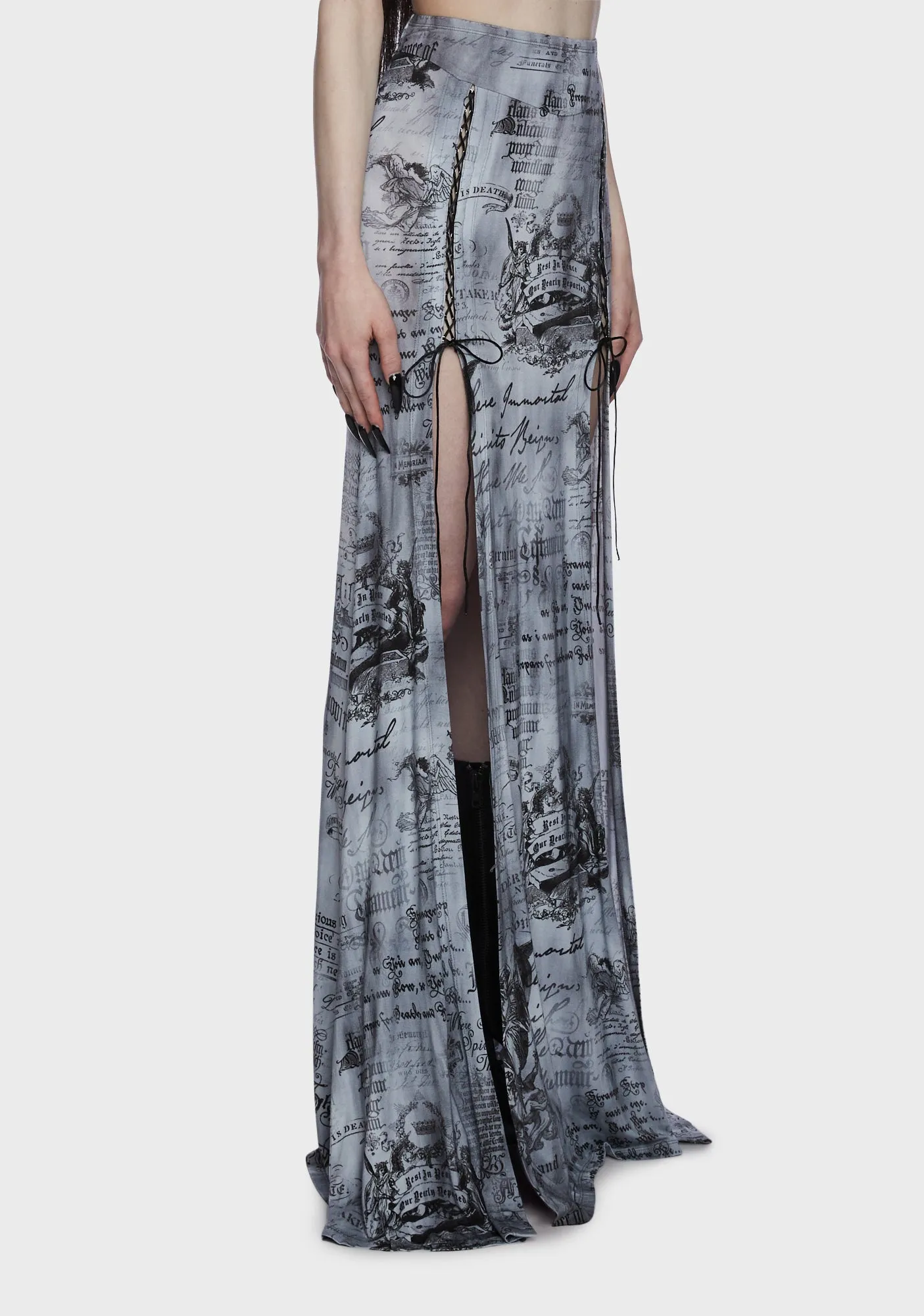 Dark Writings Maxi Skirt