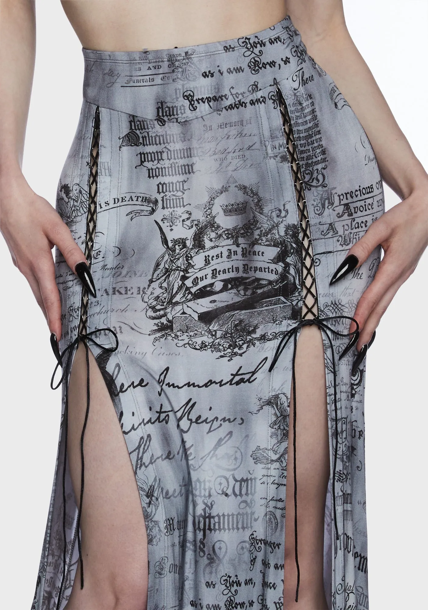 Dark Writings Maxi Skirt