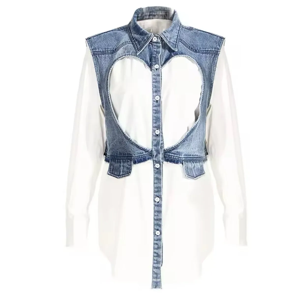 Denim Trim Big Shirt