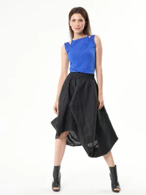 Elastic Waist Linen Skirt