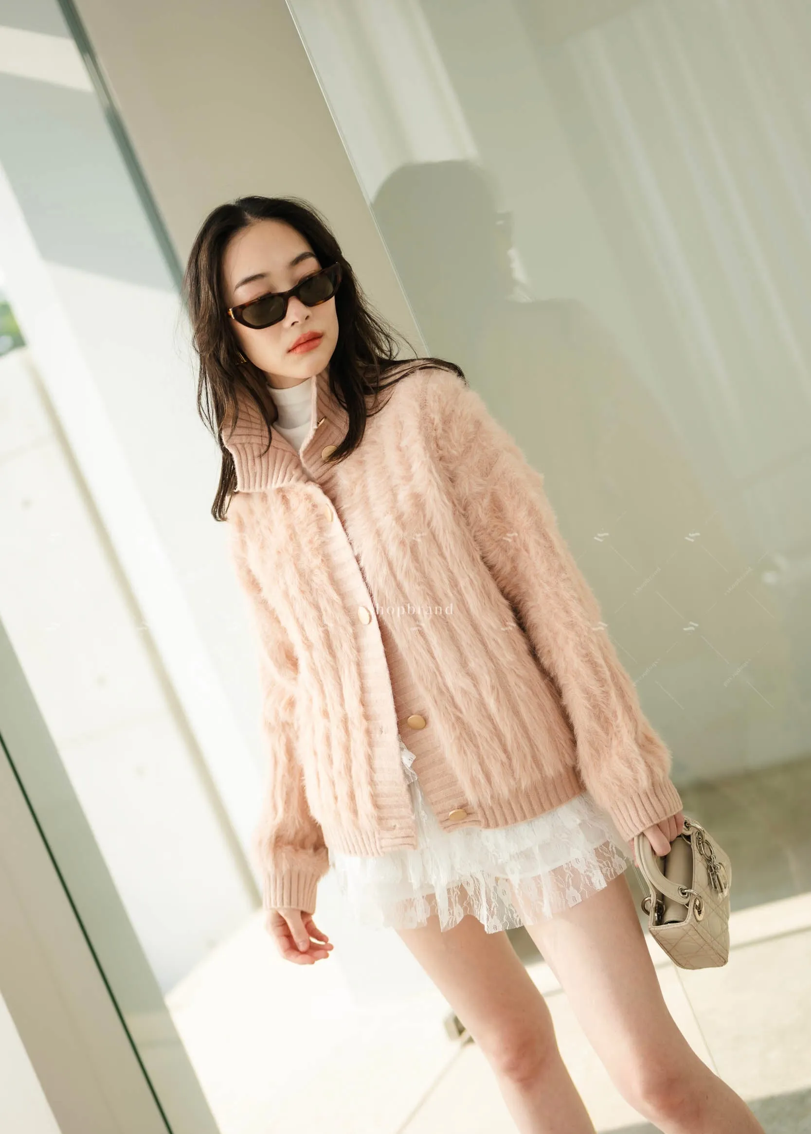 Faux Fur sweater Pink