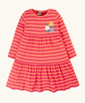 Frugi Marissa Dress - Cantaloupe Stripe/Flowers