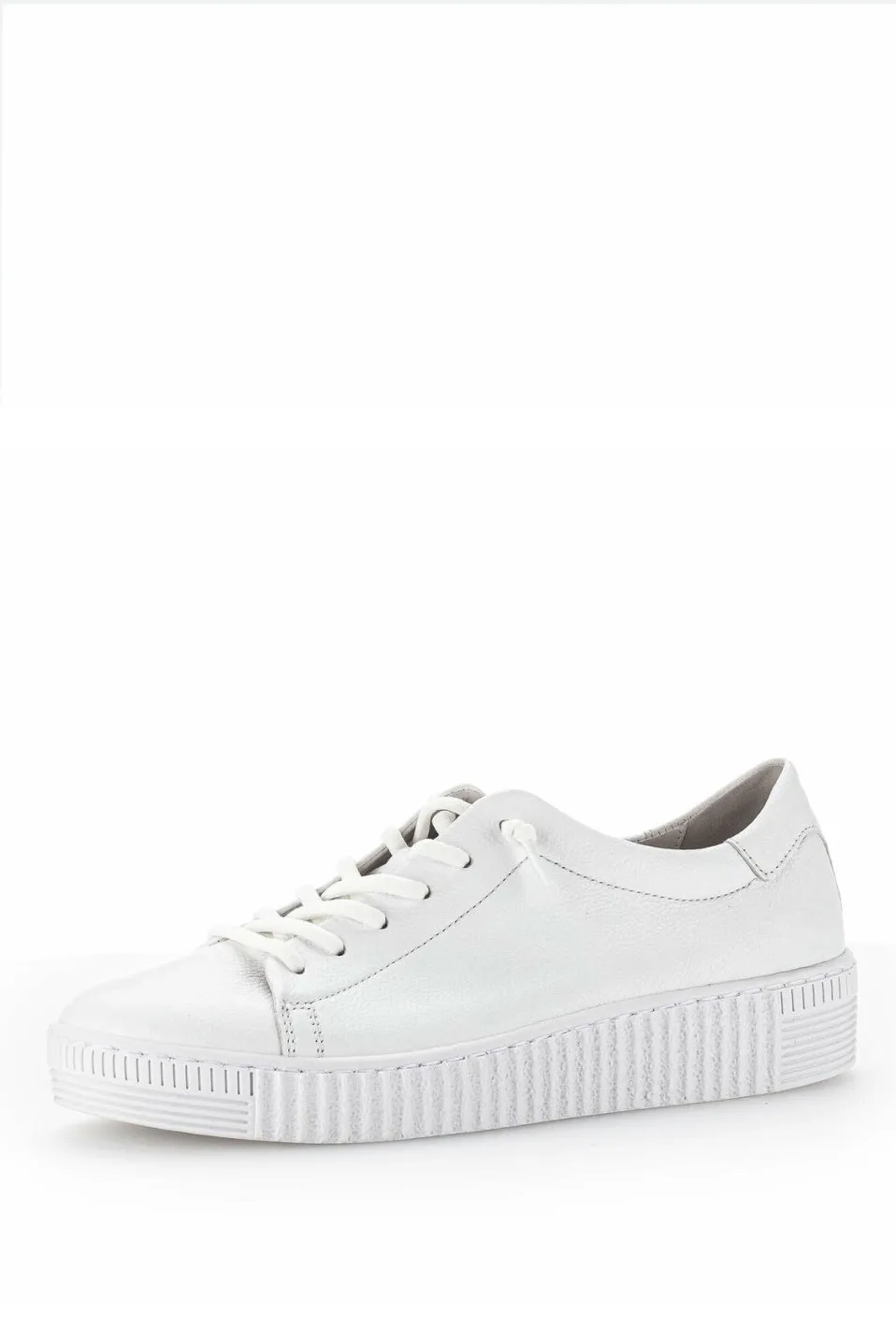 Gabor Slip On Leather With Elastic Lace Sneaker