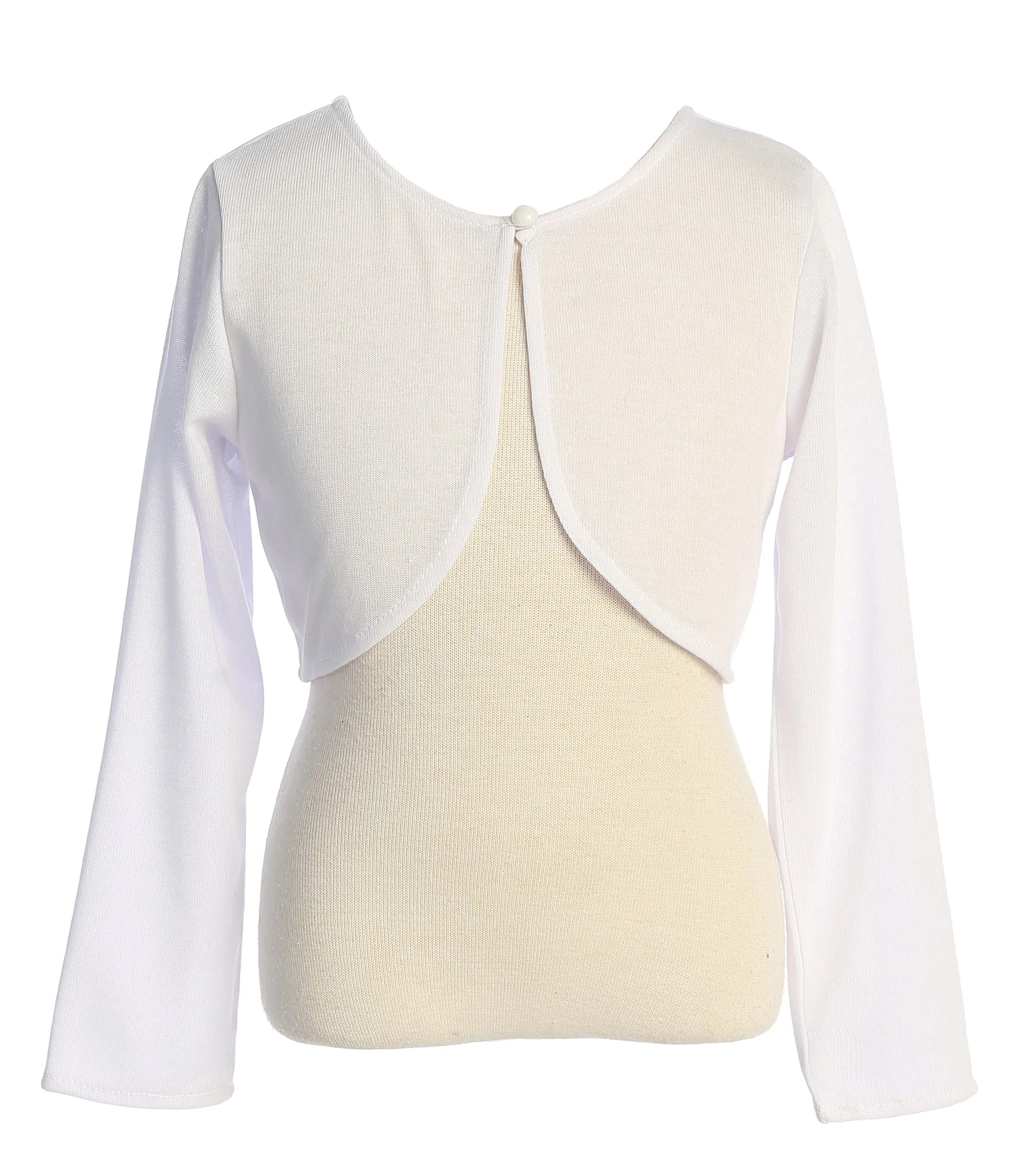 Girls Classic Long Sleeve Bolero Shrug 2-16