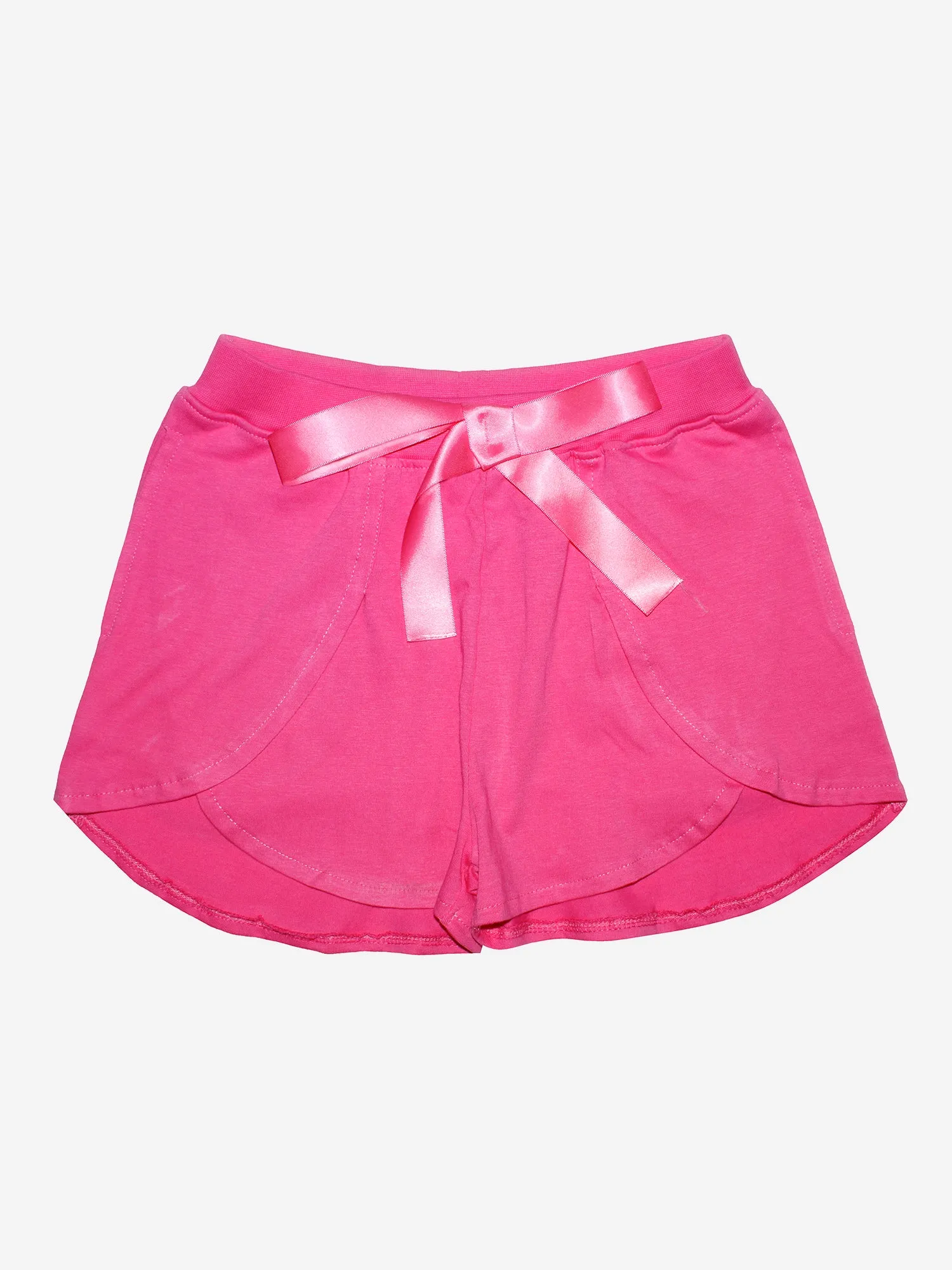 Girls Over Lap Shorts With Bow