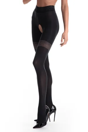 Glamour Crotchless Tights 80 Denier