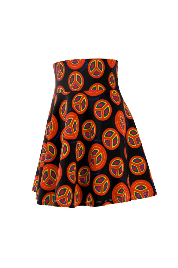 Groovy Peace Women's Skater Skirt