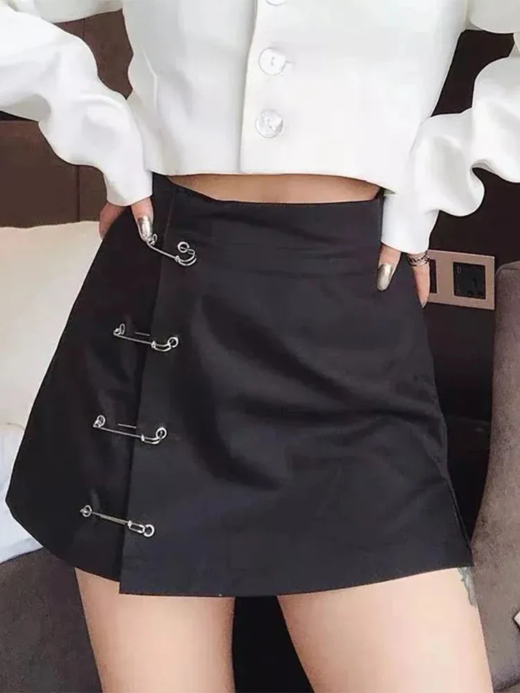 High Waist Side Zipper Camo Skirt