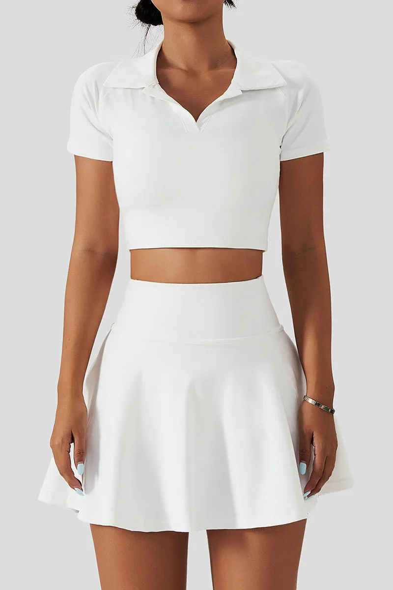 High Waisted Pleated Tennis Skirt