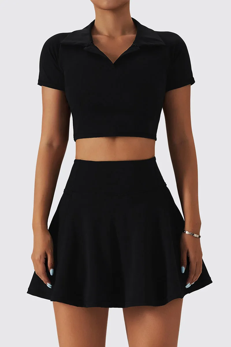 High Waisted Pleated Tennis Skirt