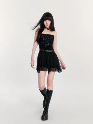 Irregular Mesh Gothic Skirt