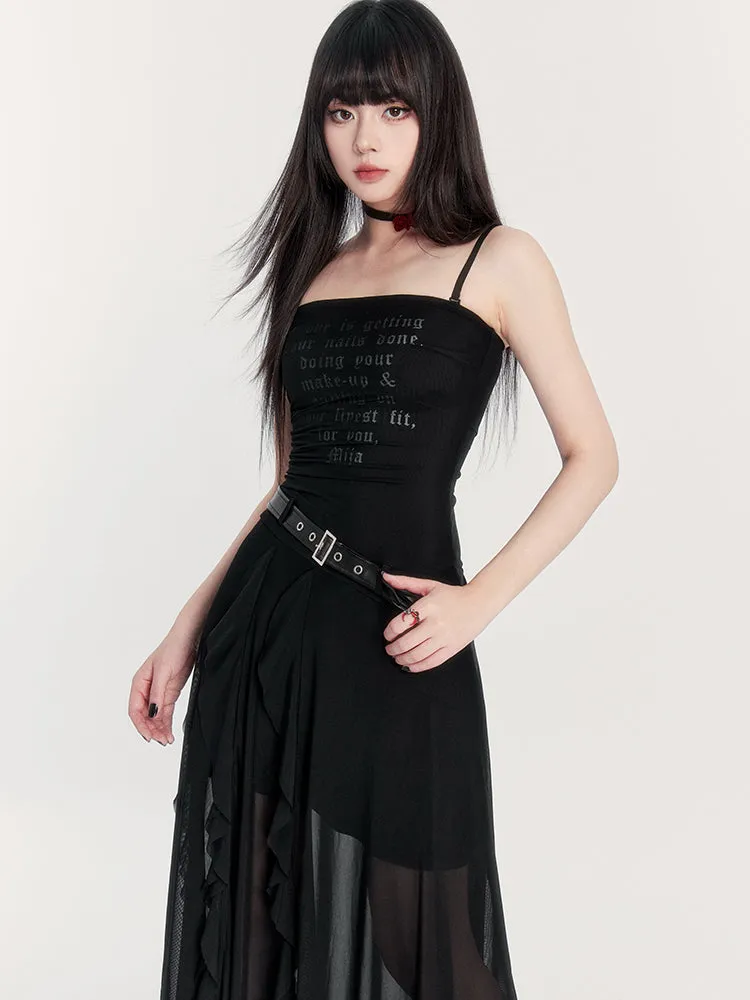 Irregular Mesh Gothic Skirt