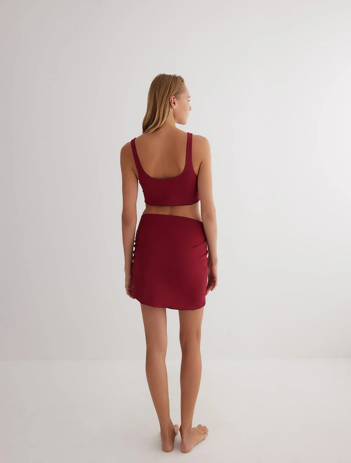 Lupe Prune/Bordeaux Skirt