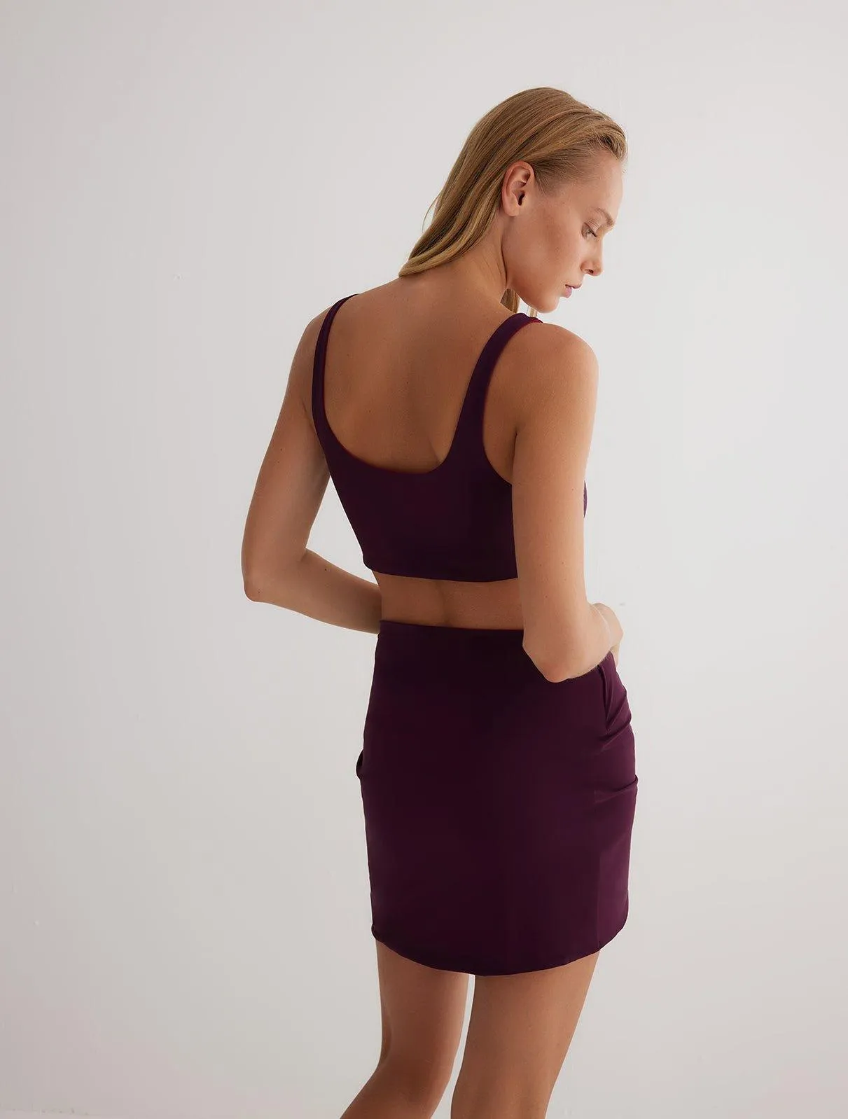 Lupe Prune/Bordeaux Skirt