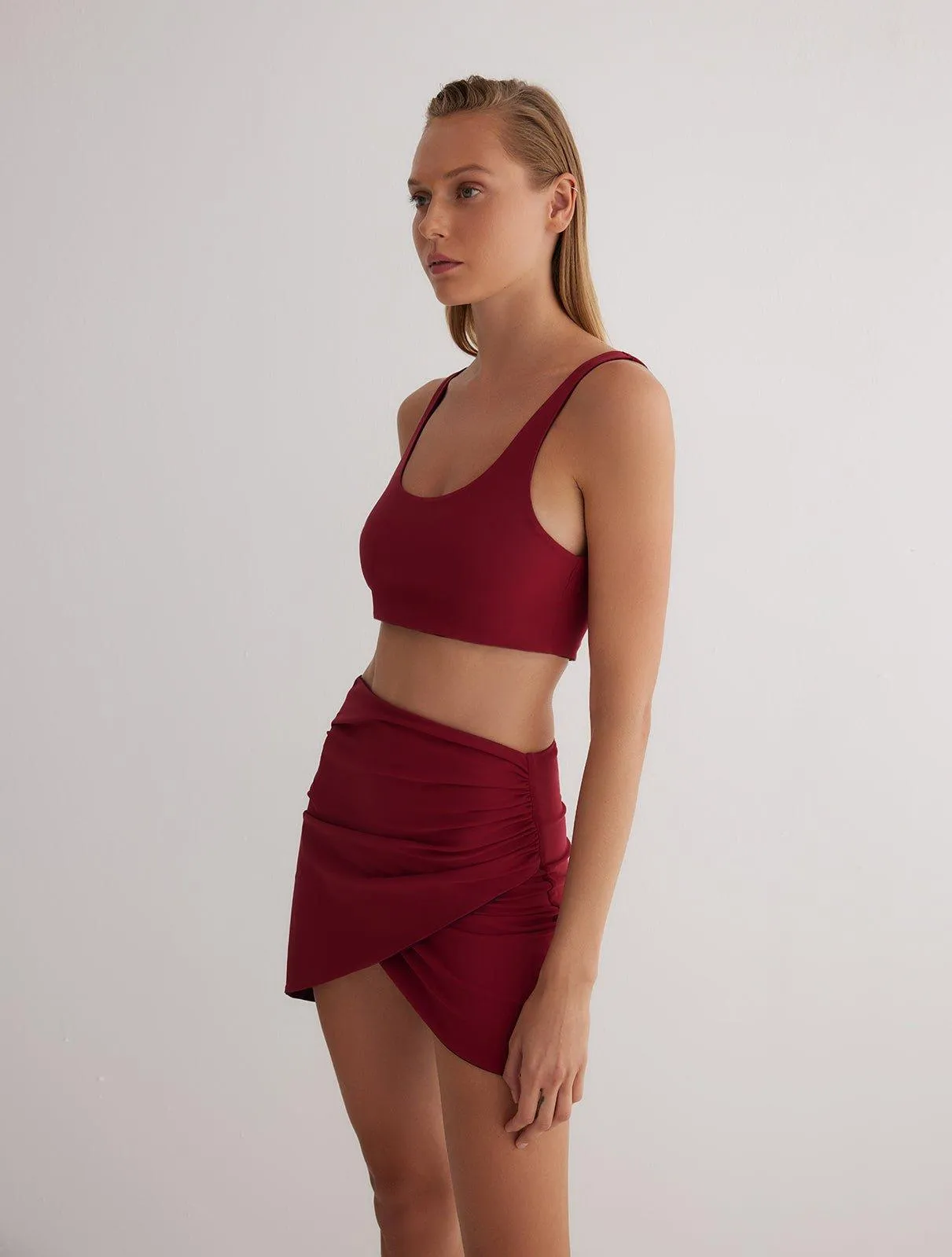 Lupe Prune/Bordeaux Skirt