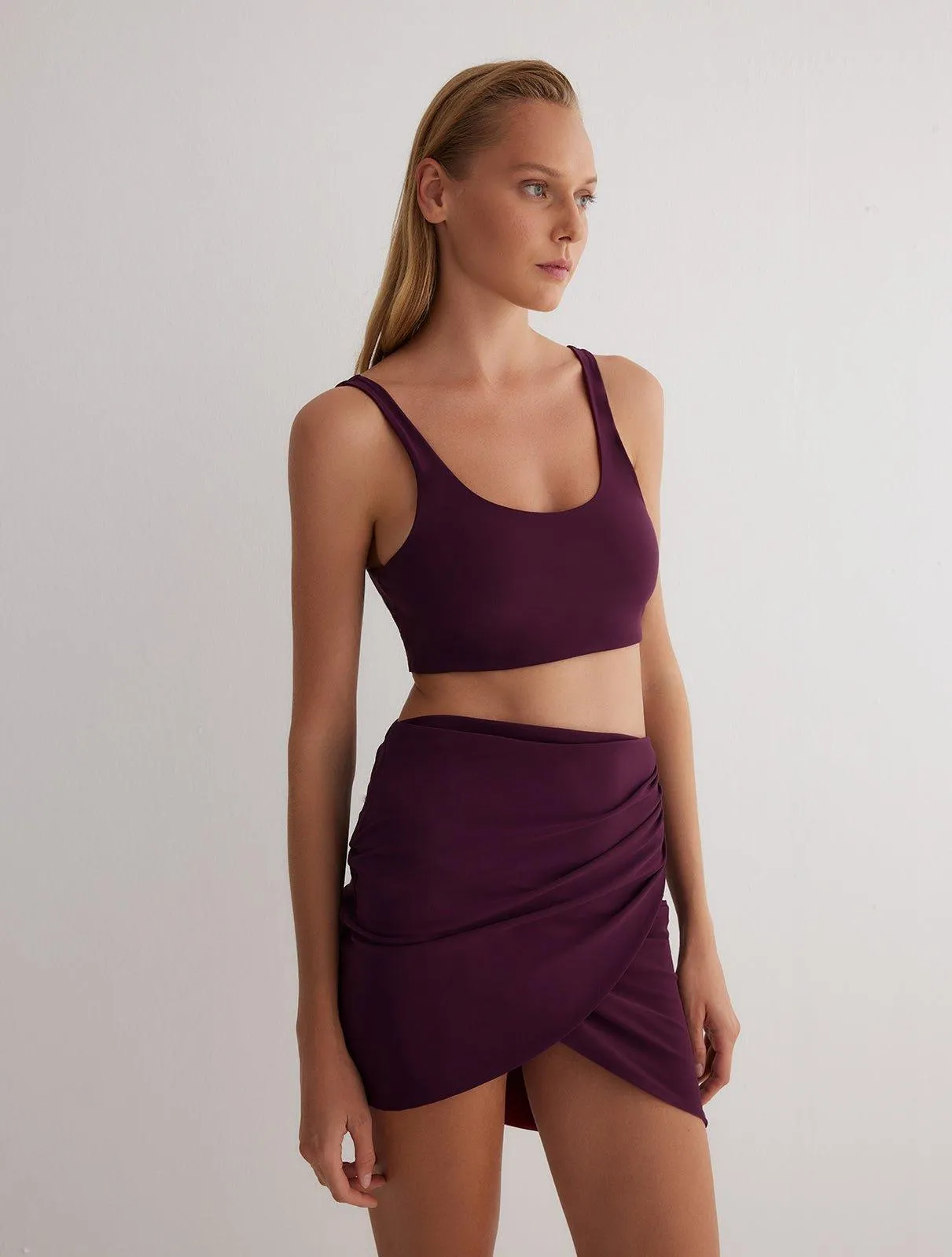 Lupe Prune/Bordeaux Skirt