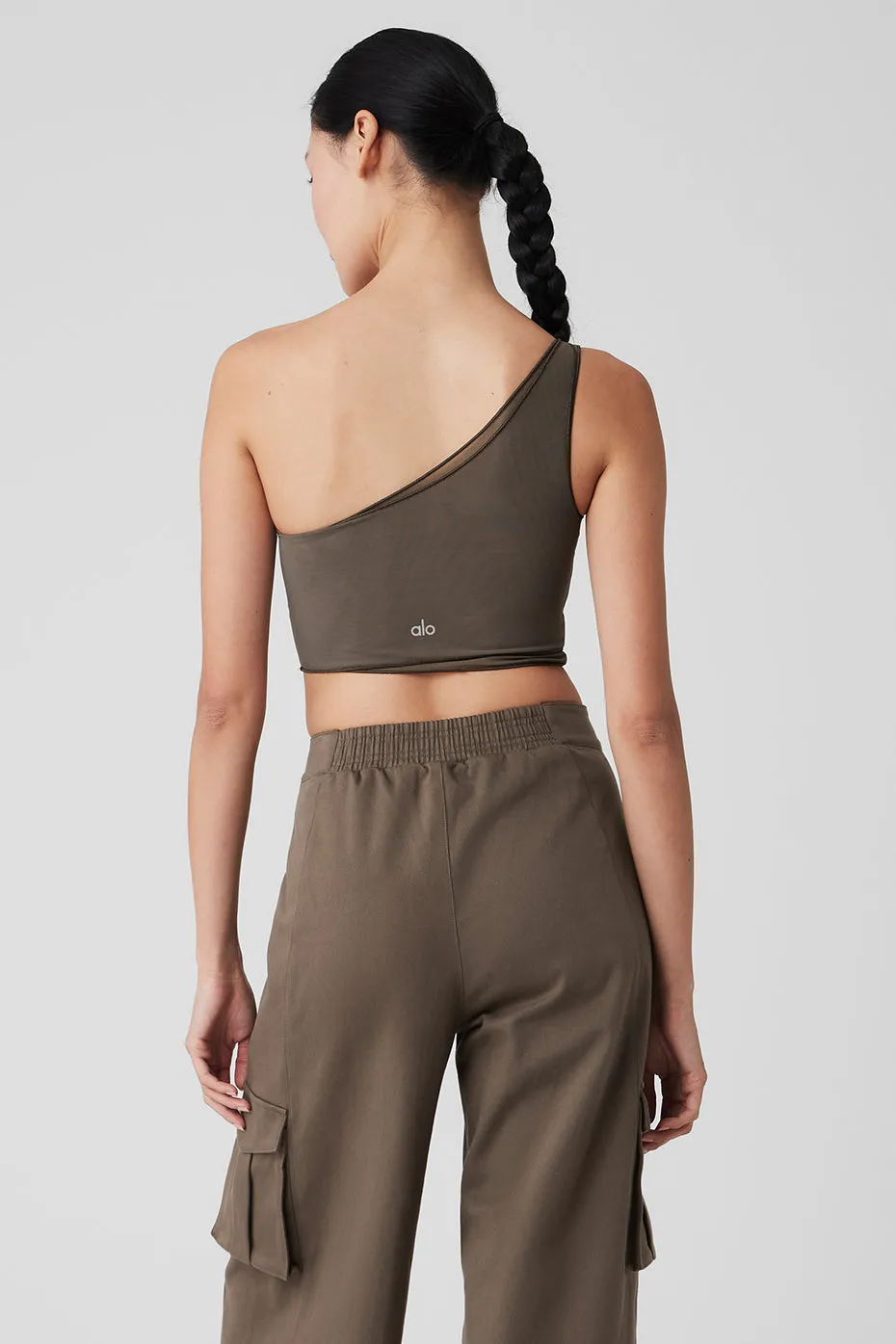 Mesh Sheer Illusion Tank - Olive Tree