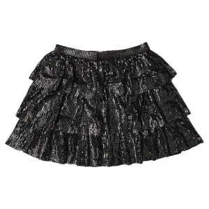 METALLIC DISCO RUFFLE SKIRT